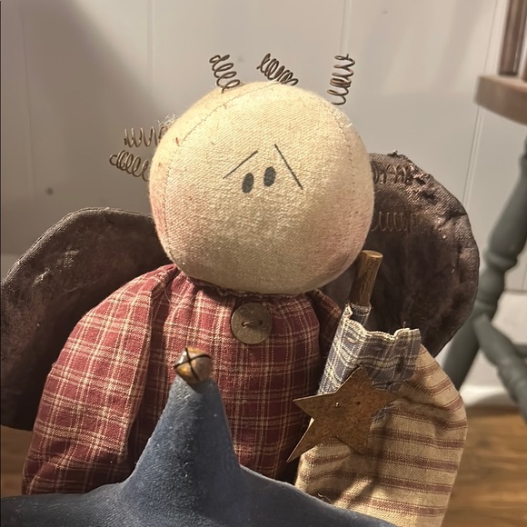 Rustic Americana Angel Doll with Star - Picture 3 of 3